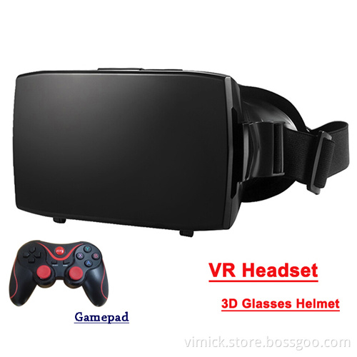 Plastic Google Cardboard 3D Glasses Virtual Reality + Bluetooth Game Controller